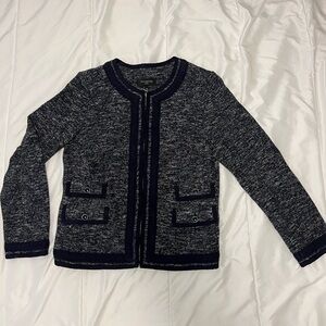 Talbots Navy Tweed Blazer
